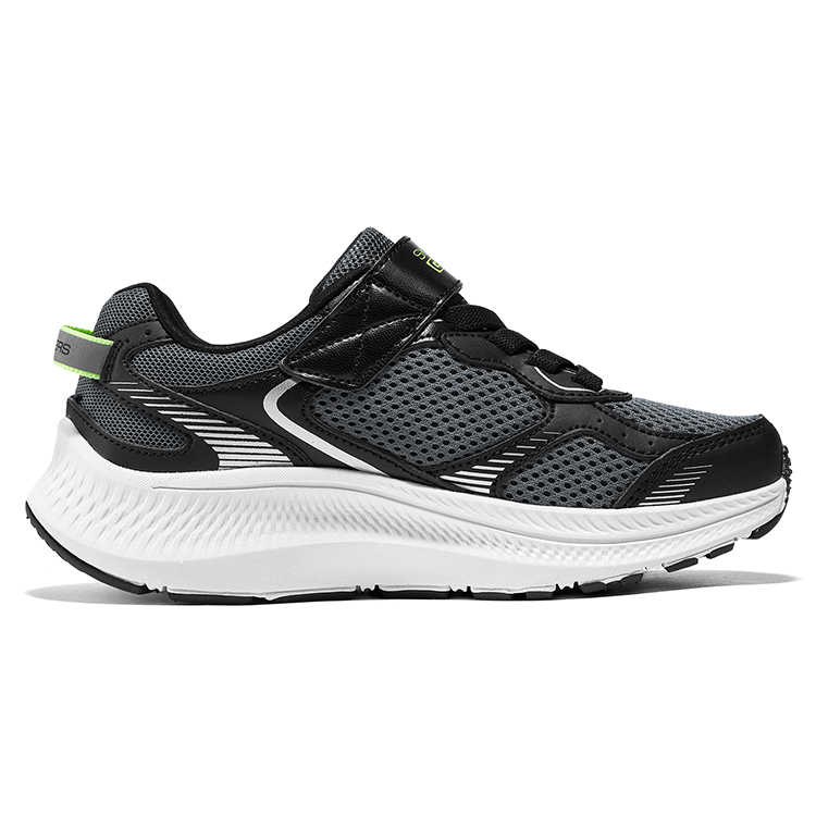 Skechers Kids Synthetic Leather, Textile, Abrasion Resistant, Low top, Kids Lifestyle Shoes, Black Green, Kids' — фото 4