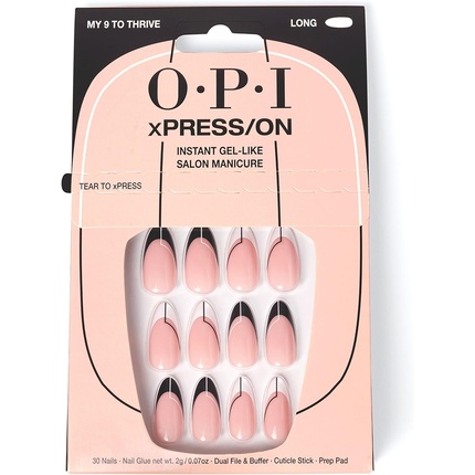 

XPRESS/ON Press On Nails & Cuticle Oil 30 шт. Многоразовые накладные ногти со сроком носки до 14 дней. Глубоко питательный гель-лак для салонного маникюра. Nude. My 9 To Thrive OPI