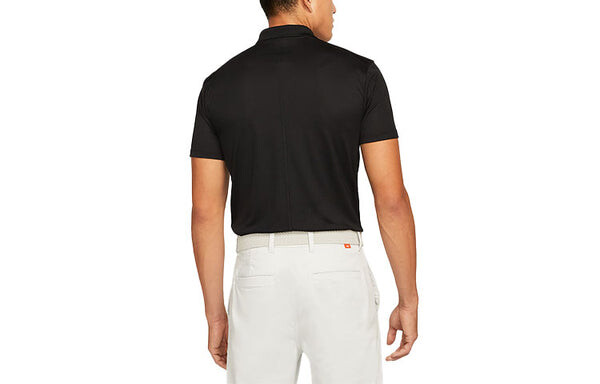 Футболка Nike Casual Breathable Solid Color Golf Short Sleeve Polo Shirt Black, черный — фото 2