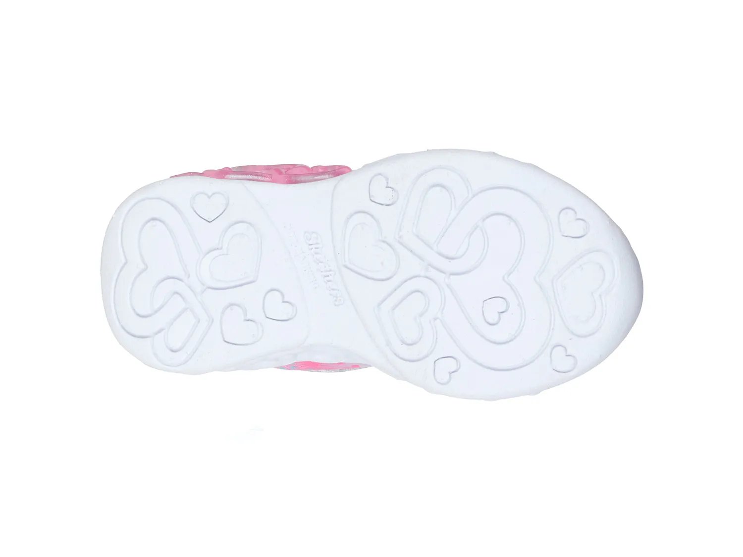 Кроссовки Skechers Infinite Heart Lights Heart Jewels Light-Up Sneaker - Kids', серебристый металлик — фото 4