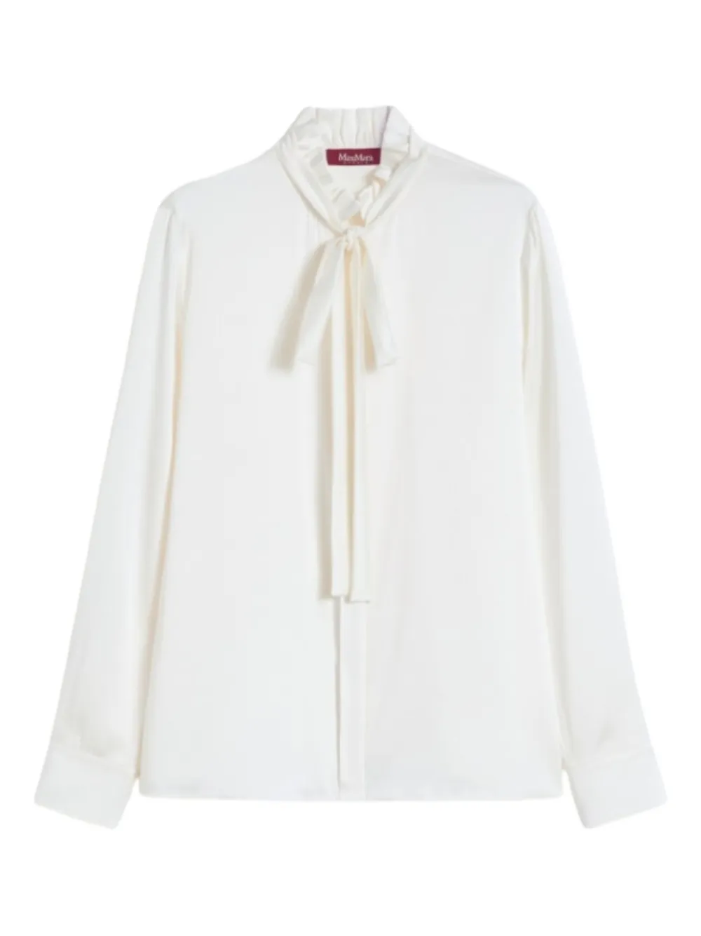 

Блузка с оборками и завязками MAX MARA, нейтральный