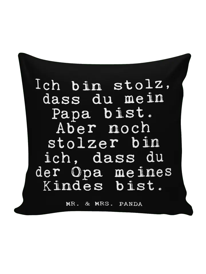 

Подушка Mr & Mrs Panda 40x40 Ich bin stolz dass, черный