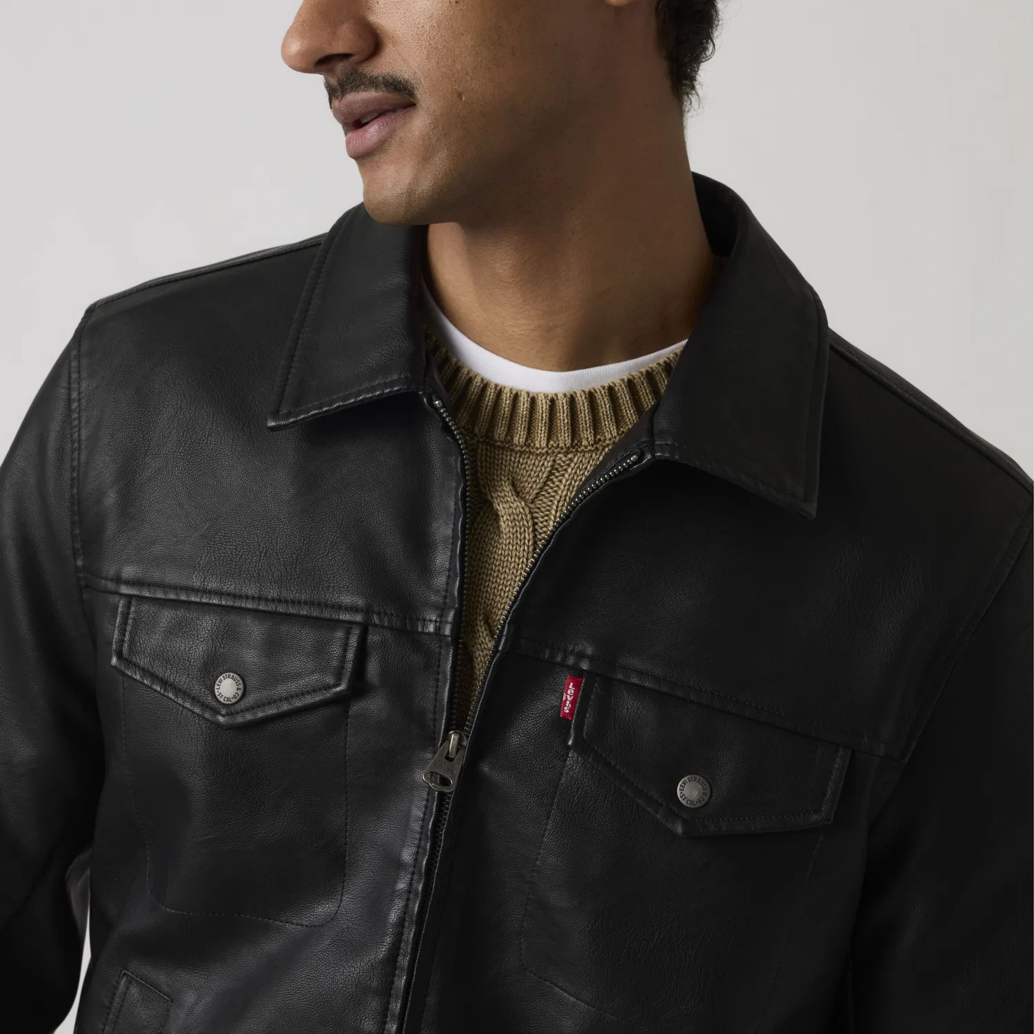 Куртка из искусственной кожи Levi's, Black — фото 2