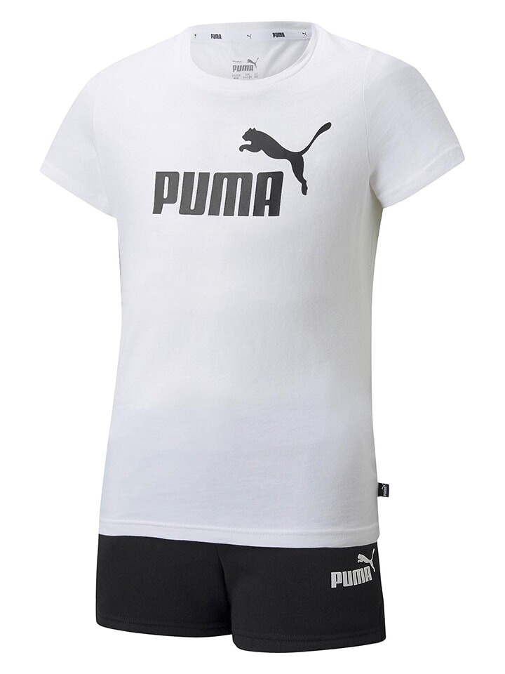 

Футболка Puma 2tlg Outfit Logo, белый/черный