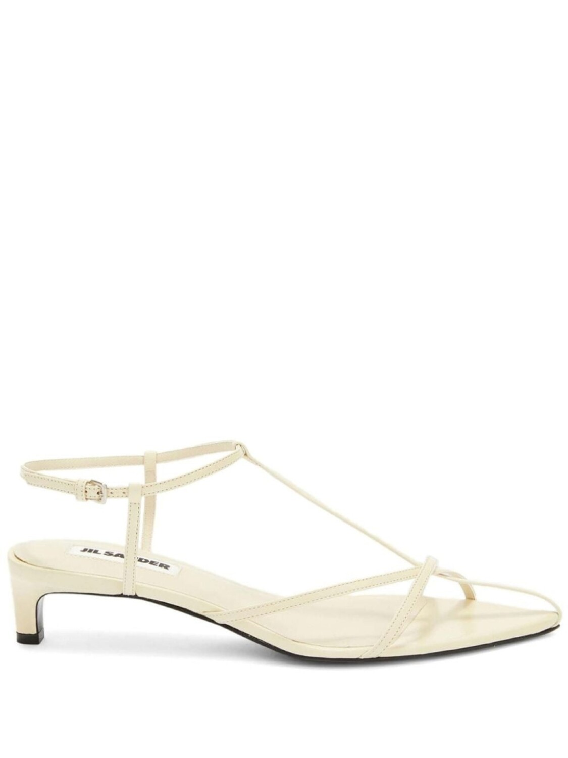 Сандалии из кожи с ремешками Jil Sander, белый