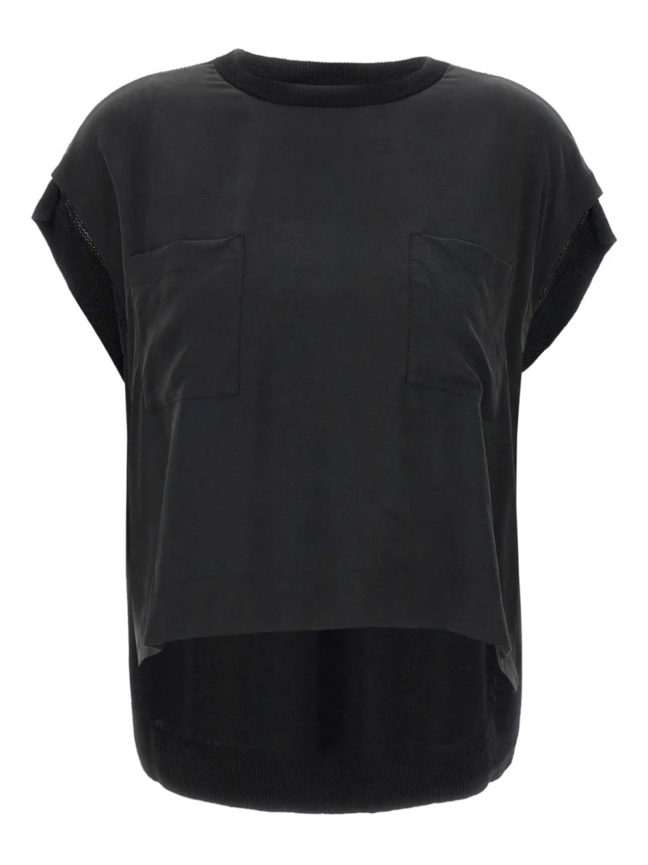 

Блузка с шелковыми вставками kaos, черный
