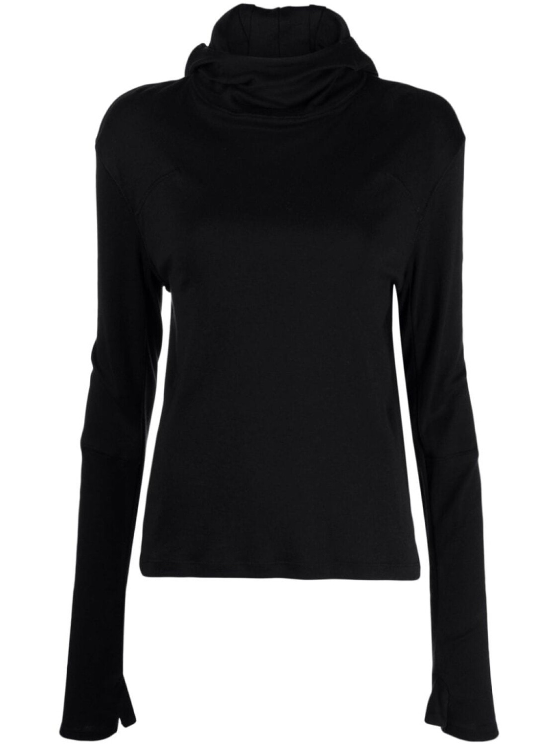 

Undercover hooded long-sleeve cotton-blend top, черный