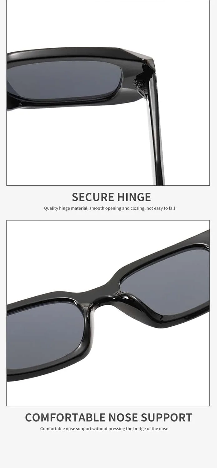 

Квадратные солнцезащитные очки 2026 для мужчин и женщин, для отдыха на природе, пляжа и в качестве декоративного элемента (Цвет: A, Размер: Средний) MTZJH, A