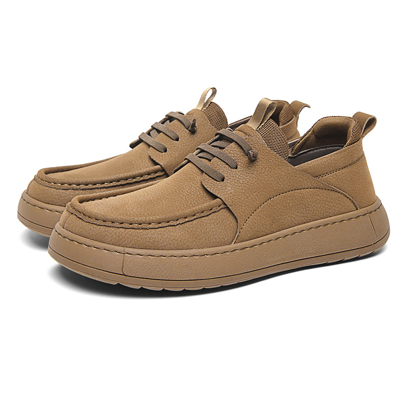SEPTWOLVES Повседневные кожаные туфли мужские серые, цвет Gray (Standard Leather Shoe Size) — фото 3