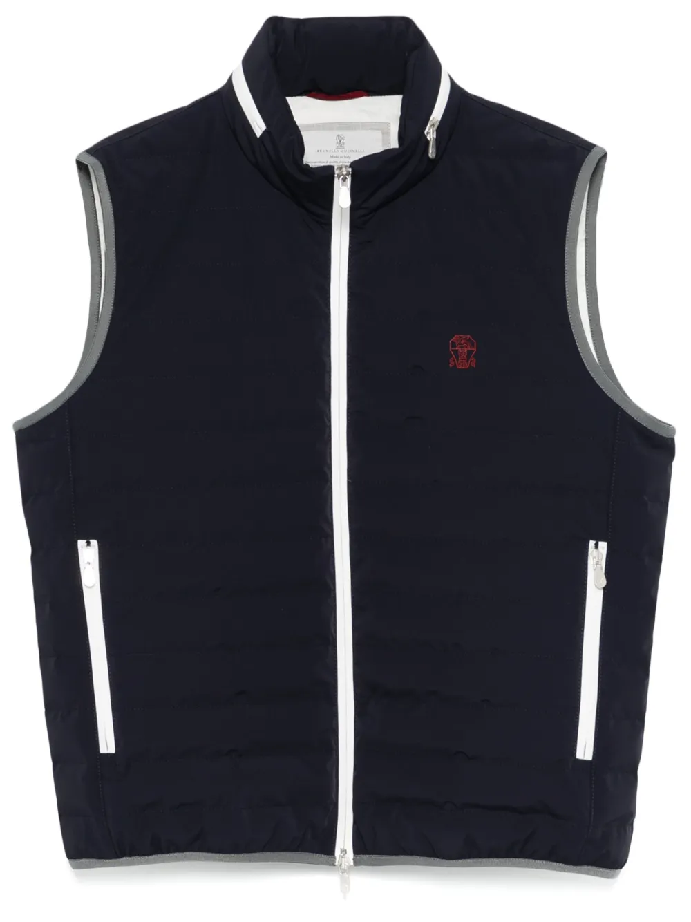 

Дутый жилет Brunello Cucinelli, синий