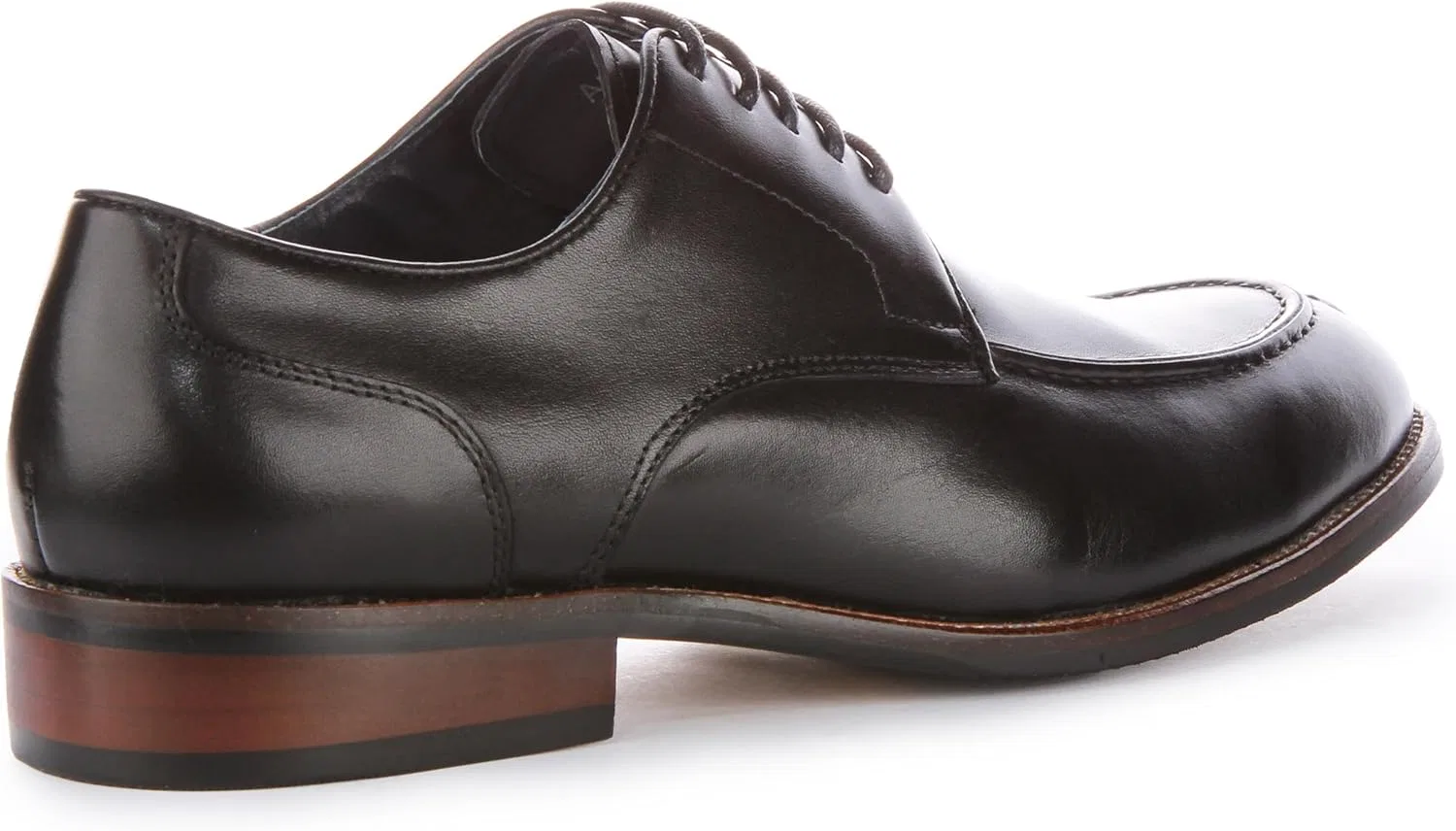 Мужские туфли-оксфорды JUSTINREESS ENGLAND Ash с мокасиновым носком и шнуровкой, Black — фото 3