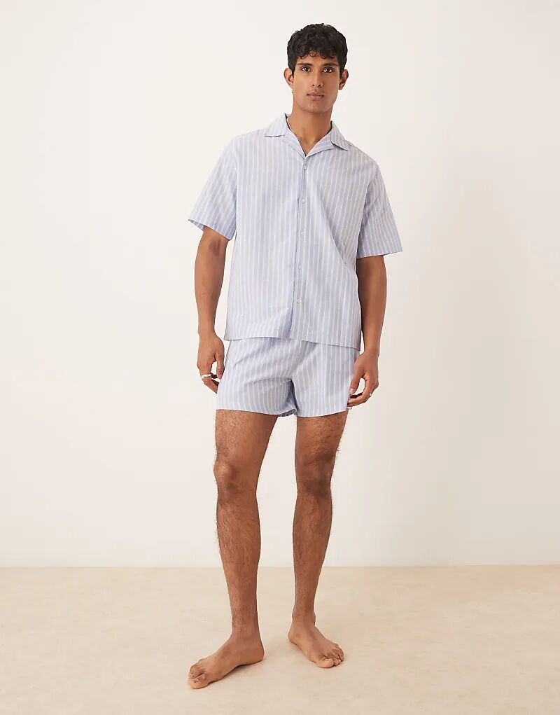 

Пижамный комплект ASOS DESIGN в синюю тканую полоску