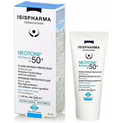 Увлажняющий крем для лица Neotone Radiance SPF 50+ — защита от ультрафиолета, ультрафиолета В и синего света Isispharma — фото 2