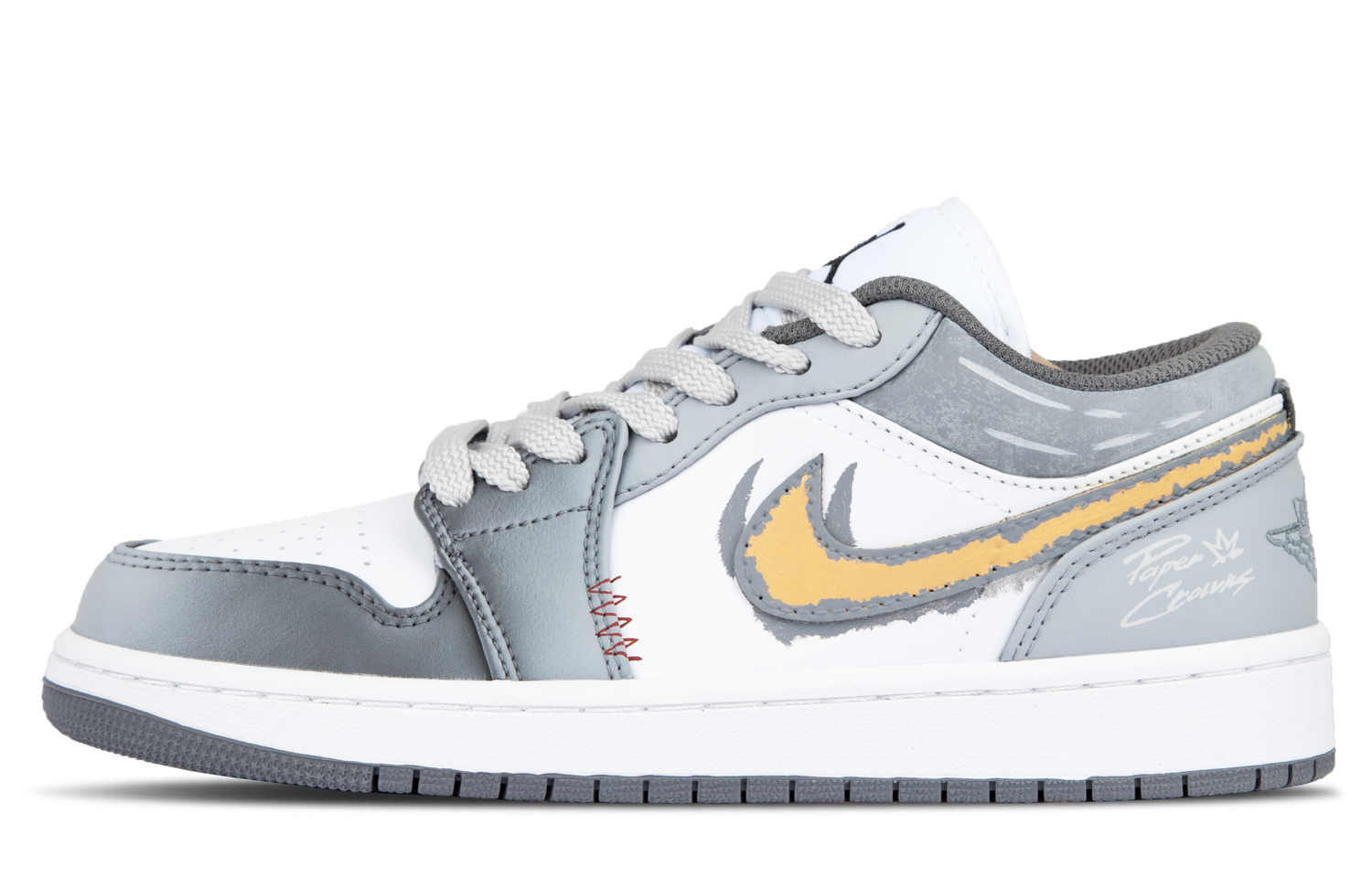 

Jordan Air 1 с кожаной подкладкой и амортизацией, низкие кроссовки в винтажном стиле для баскетбола, унисекс, серый