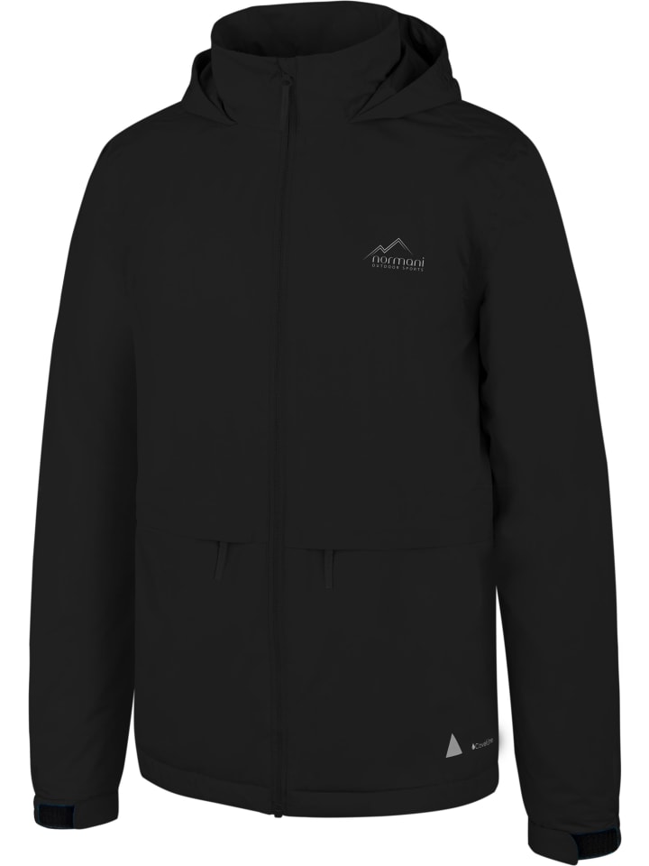 Детская куртка-дождевик с флисовой подкладкой черного цвета Normani Outdoor Sports — фото 2