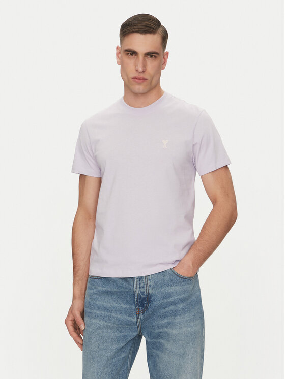 

Футболка regular fit HTS060.724 Ami Paris, фиолетовый