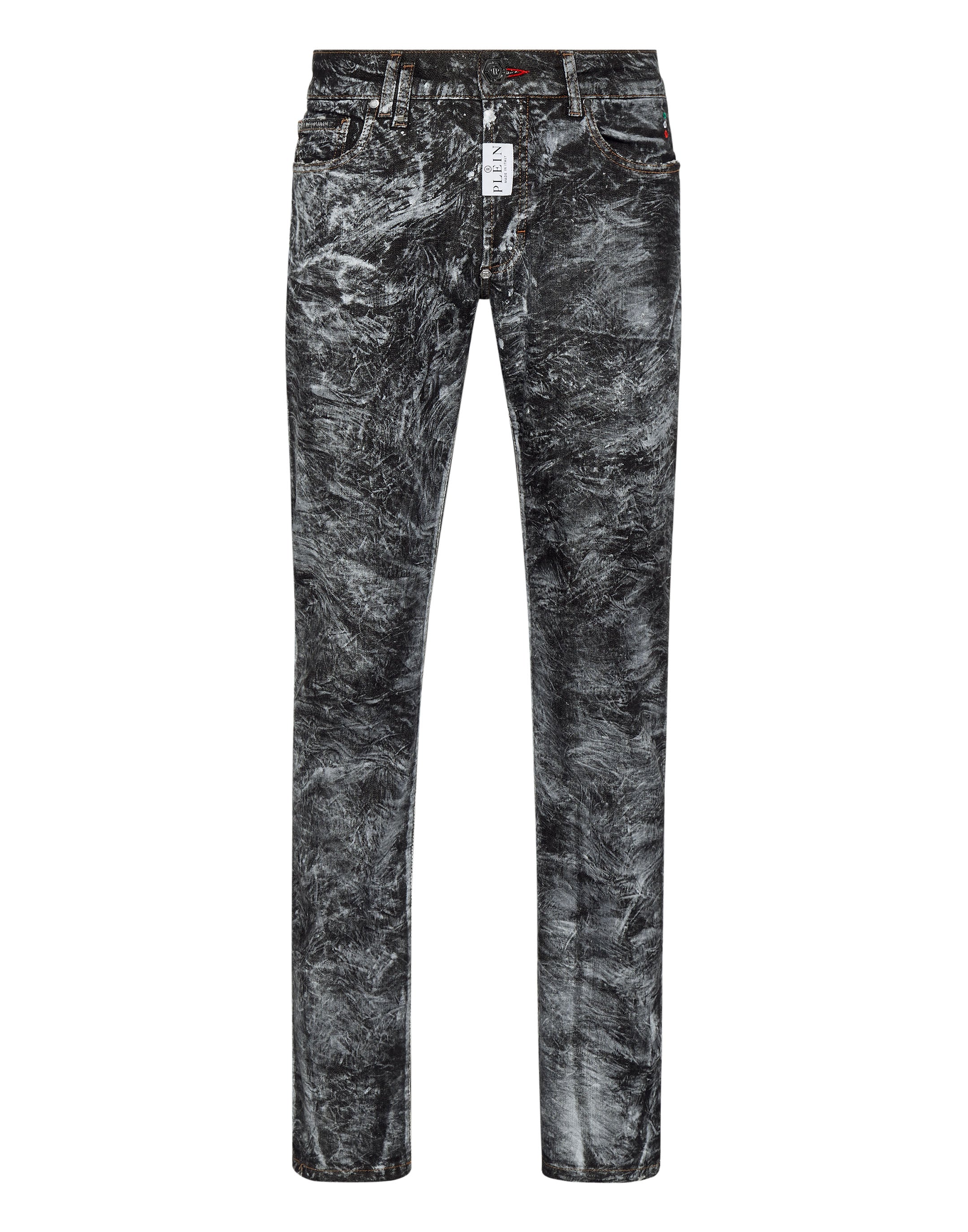 

Джинсовые брюки супер прямого покроя PHILIPP PLEIN, цвет rough sea