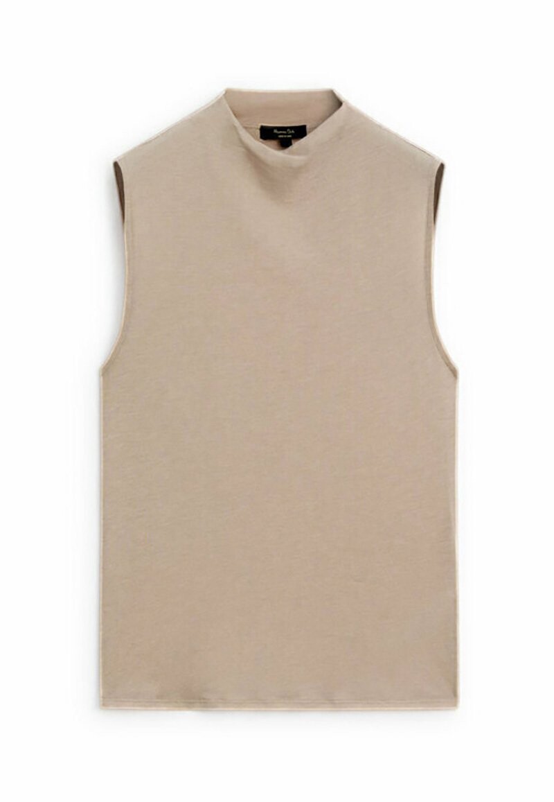 

Топ FUNNEL NECK Massimo Dutti, охра