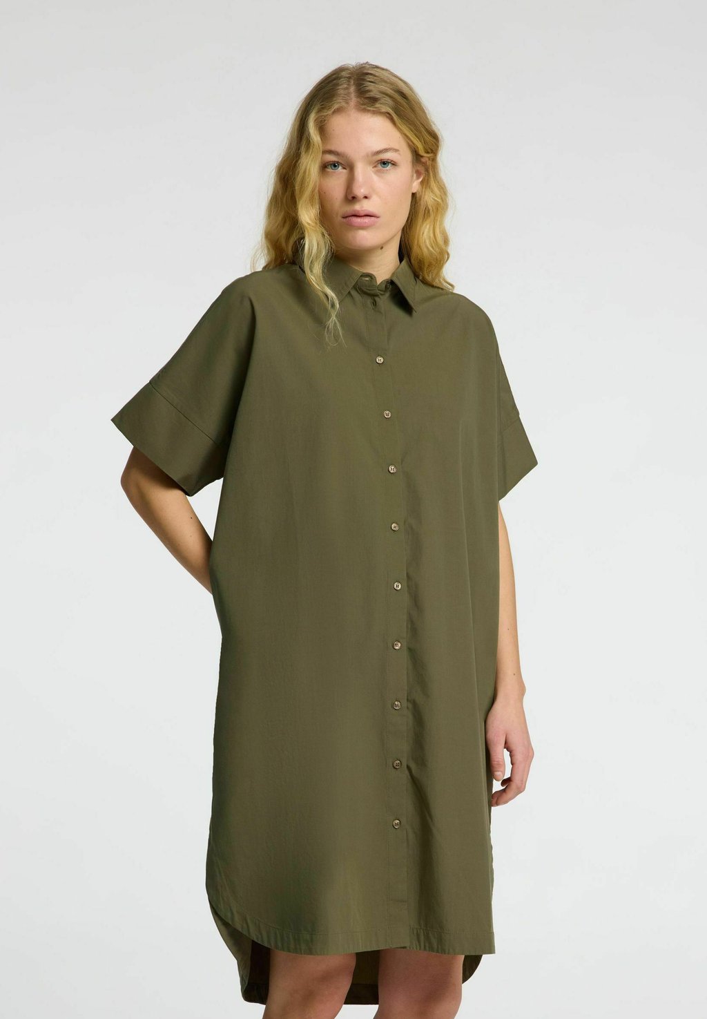 

Платье-рубашка Selected Femme, хаки