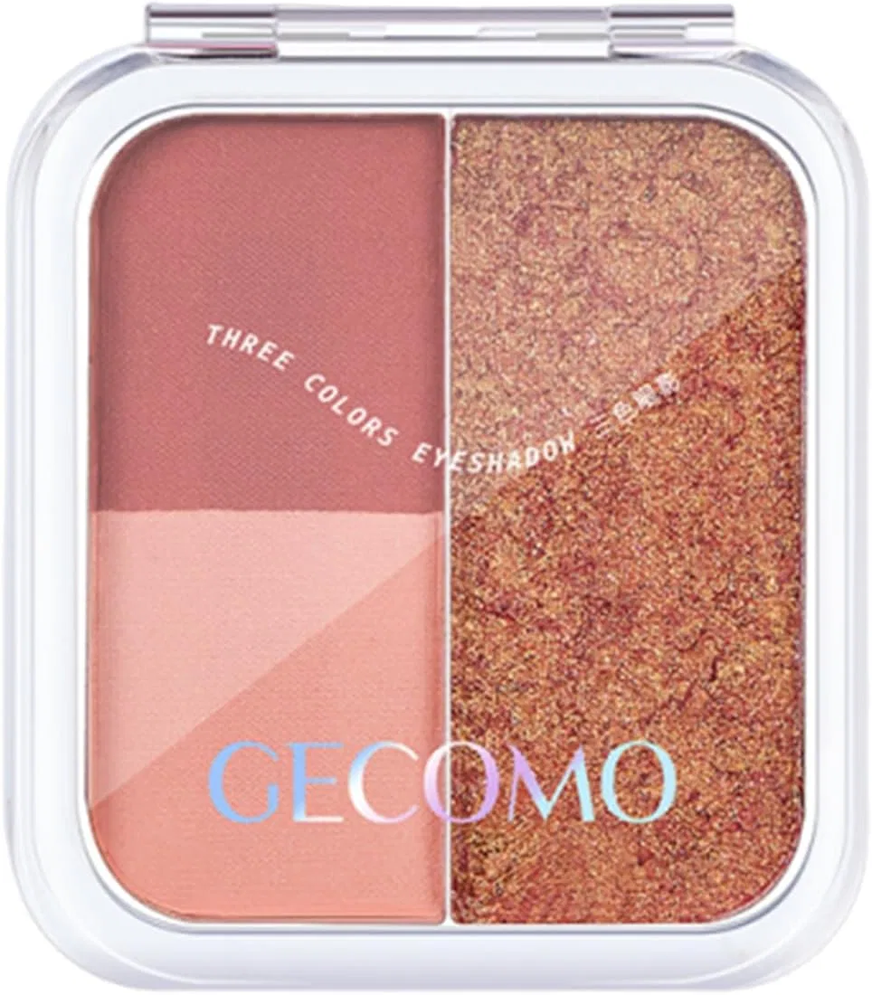 Палетка теней для век Hveuluop Gieen 3 цвета 02# Strawberry Gold