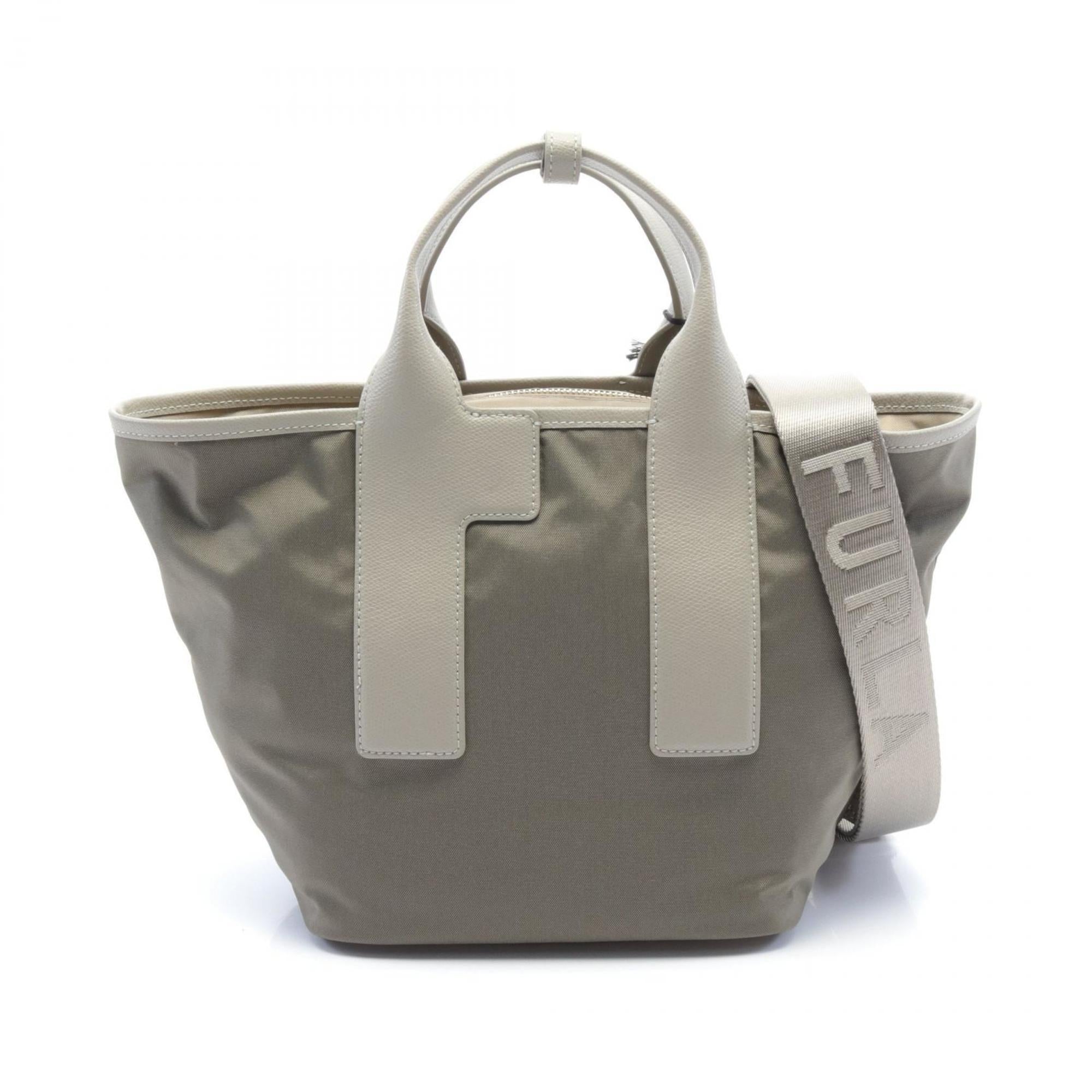 

Сумка Furla из кожи и нейлона из парусины
