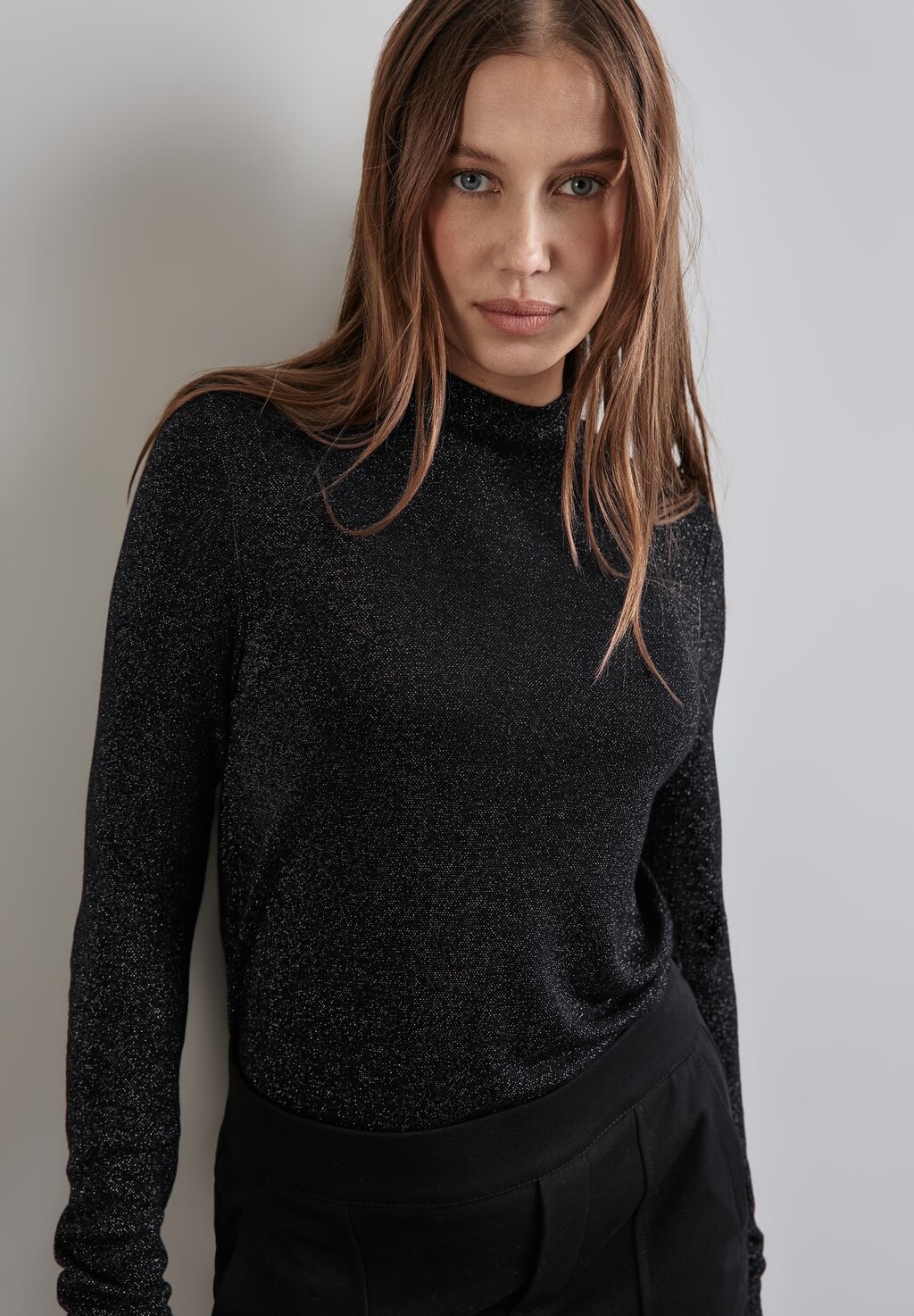 

Топ с длинными рукавами TURTLENECK Street One, черный
