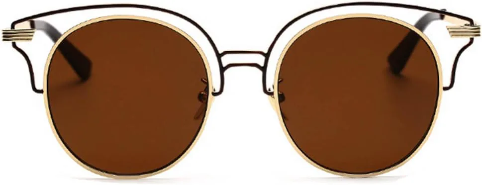 

Женские дизайнерские солнцезащитные очки OWL, металлические, модные, в стиле «кошачий глаз», авиаторы, ретро, ​​зеркальные и с дымчатыми линзами, 86042 Gold Brown