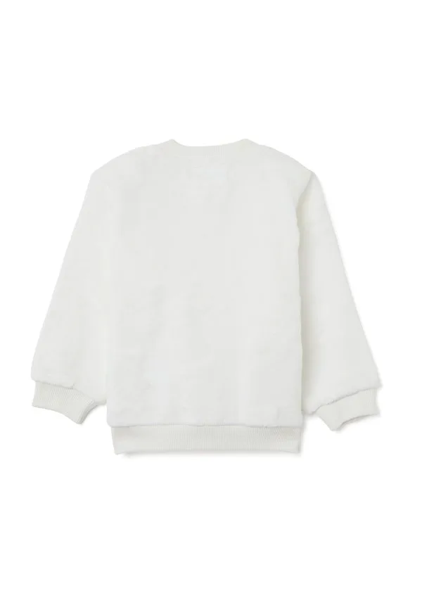 Флисовый джемпер прямого кроя с круглым вырезом горловины. Ovs, Optical White — фото 2