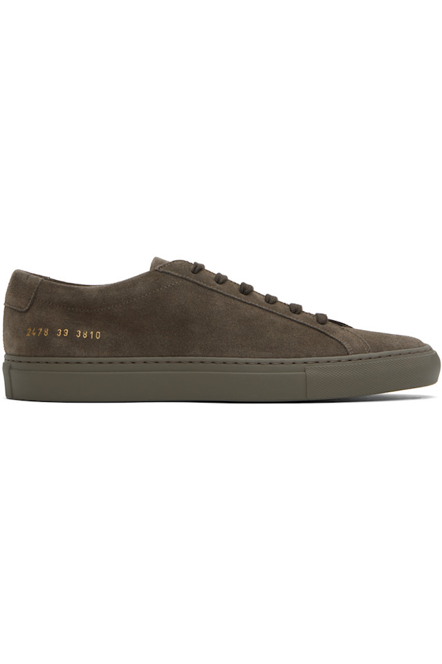 

Ахиллесовы тонированные замшевые кроссовки Common Projects, цвет clay