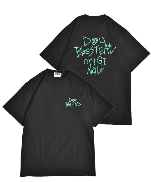 

Футболка из плотной ткани с логотипом DOUBLE STEAL, черно-зеленая