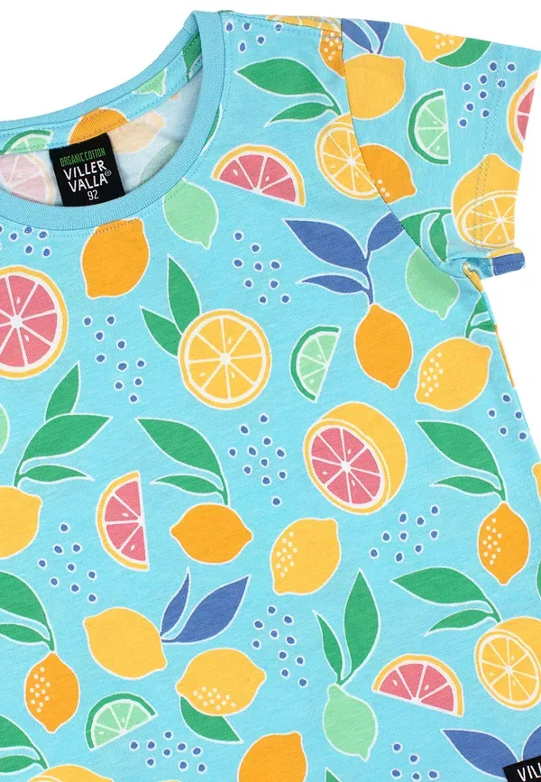 Футболка с принтом Villervalla 0143mna print t-shirt, лимонный бриз — фото 3