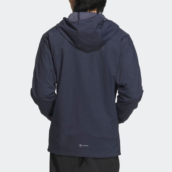 Куртка adidas Denim Look Regular Fit Stretch Woven Hooded Track Top 'Blue', синий — фото 3