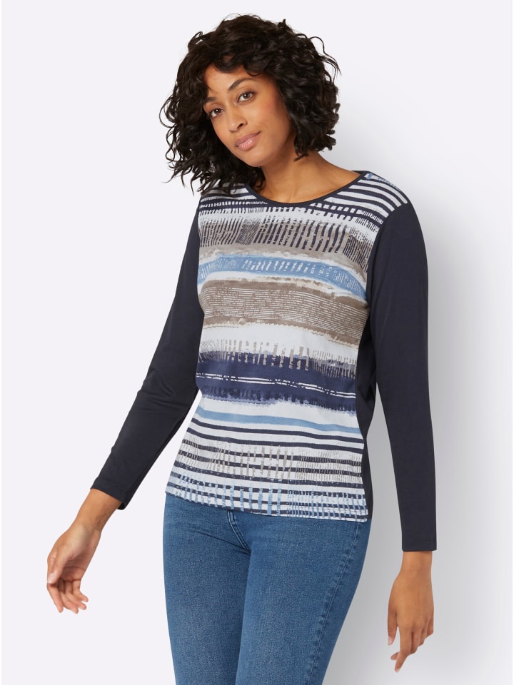 

WITT WEIDEN Рубашка с длинными рукавами в темно-синюю полоску