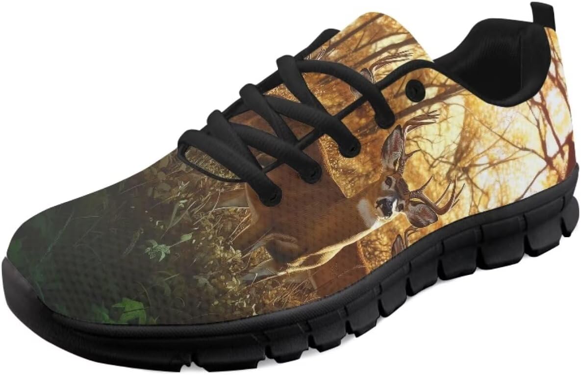 

Мужские и женские кроссовки для бега по дороге, тенниса, ходьбы, с шнуровкой, для тренировок, спорта и походов, легкие Getelinseng, Hunting Deer