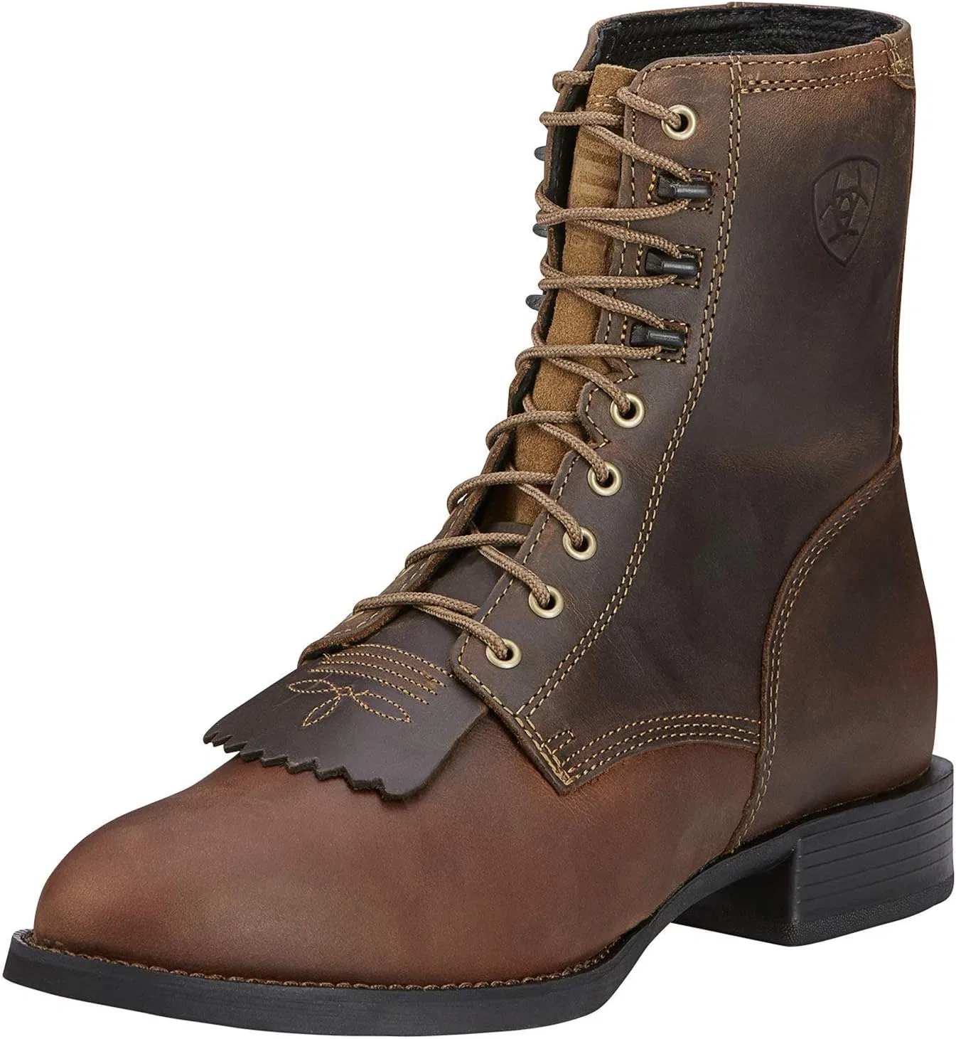 Мужские ковбойские ботинки ARIAT Heritage на шнуровке, Brown