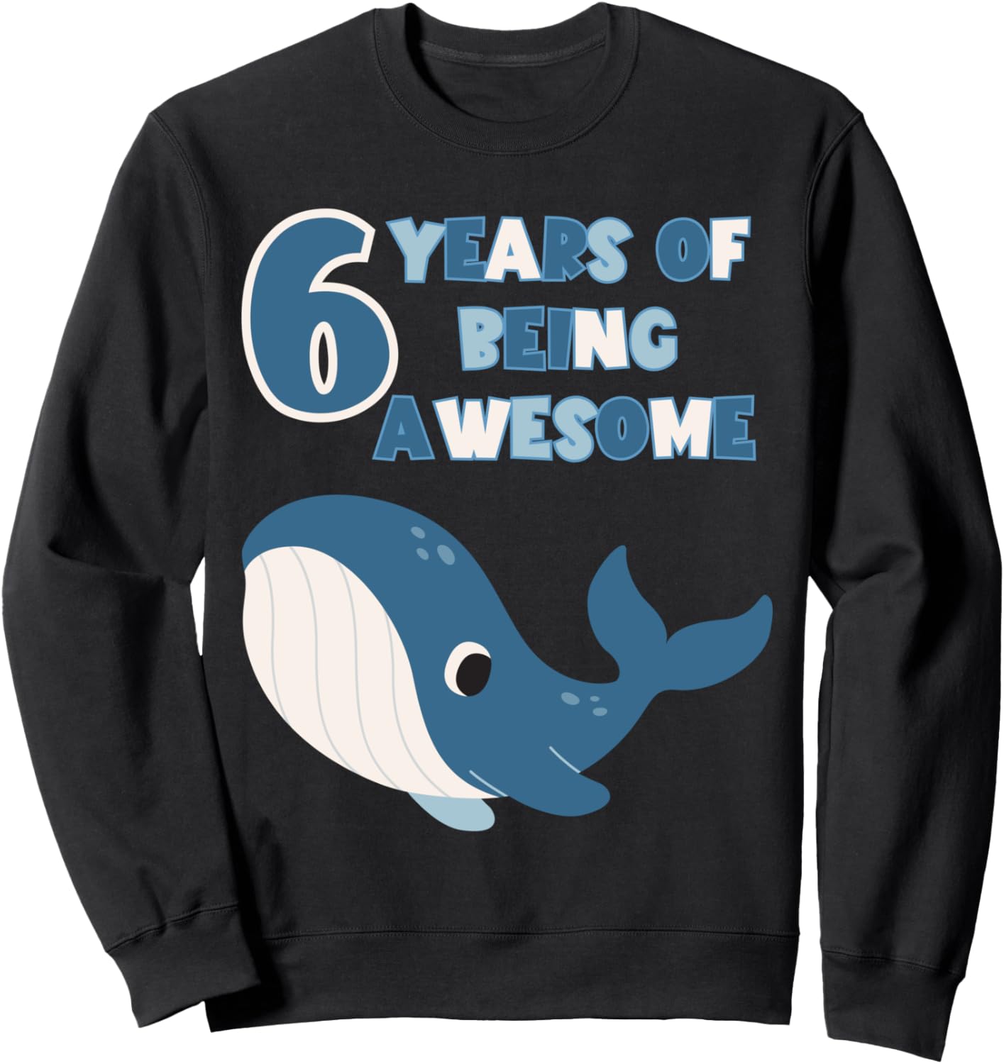 

6 лет быть потрясающими! Толстовка для вечеринки в честь 6-летия в морской тематике Family Look Ocean Sea Theme Decorations Gifts, черный
