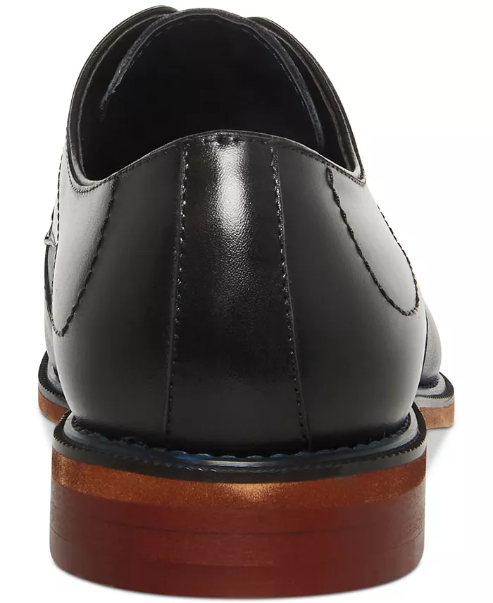 Мужские оксфорды Zane из тонированной фактурной кожи средней высоты Steve Madden, черный — фото 3