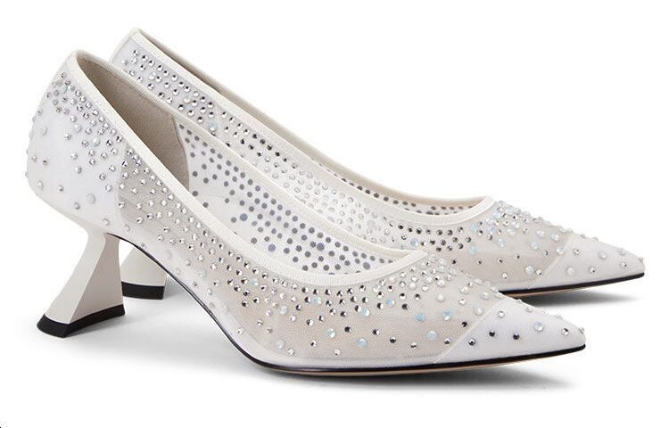 Свадебные туфли на высоком каблуке женские белые Charles&Keith — фото 4