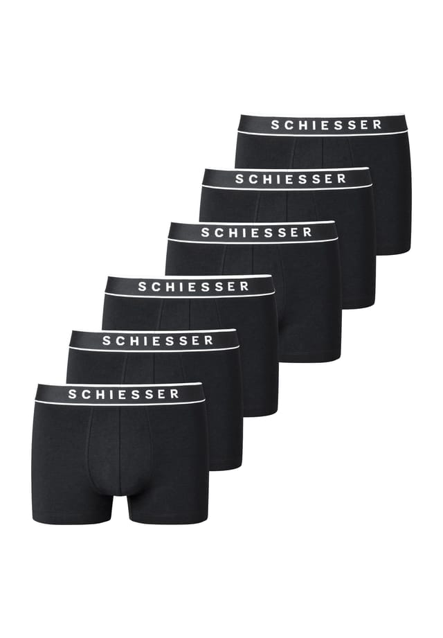 

Шорты в упаковке 6 шт. - серия "95/5" с логотипом на поясе s-xxl Schiesser, черный
