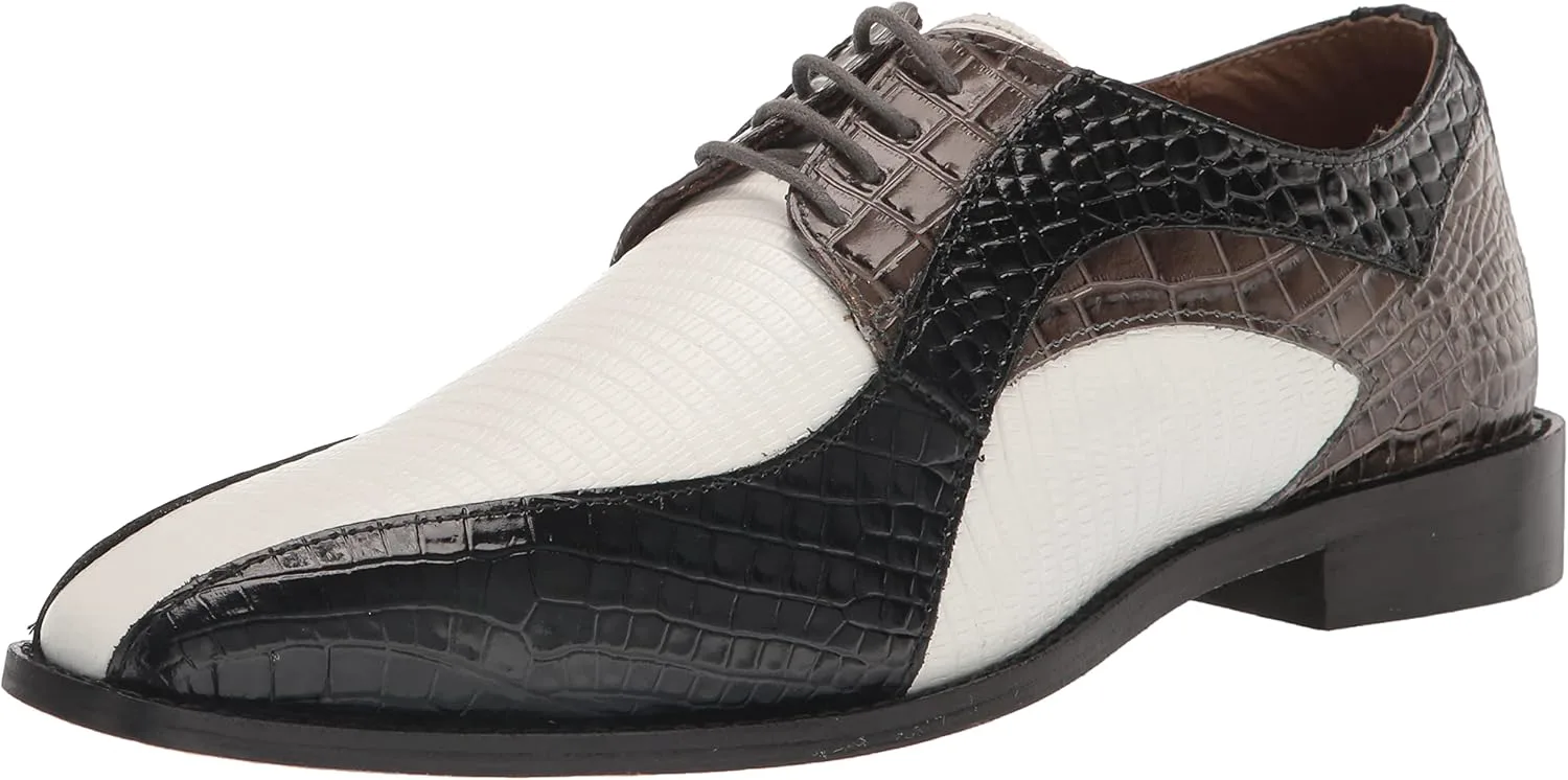 

Мужские ботинки Stacy Adams Turano Bike Toe Oxford, белый/черный/серый