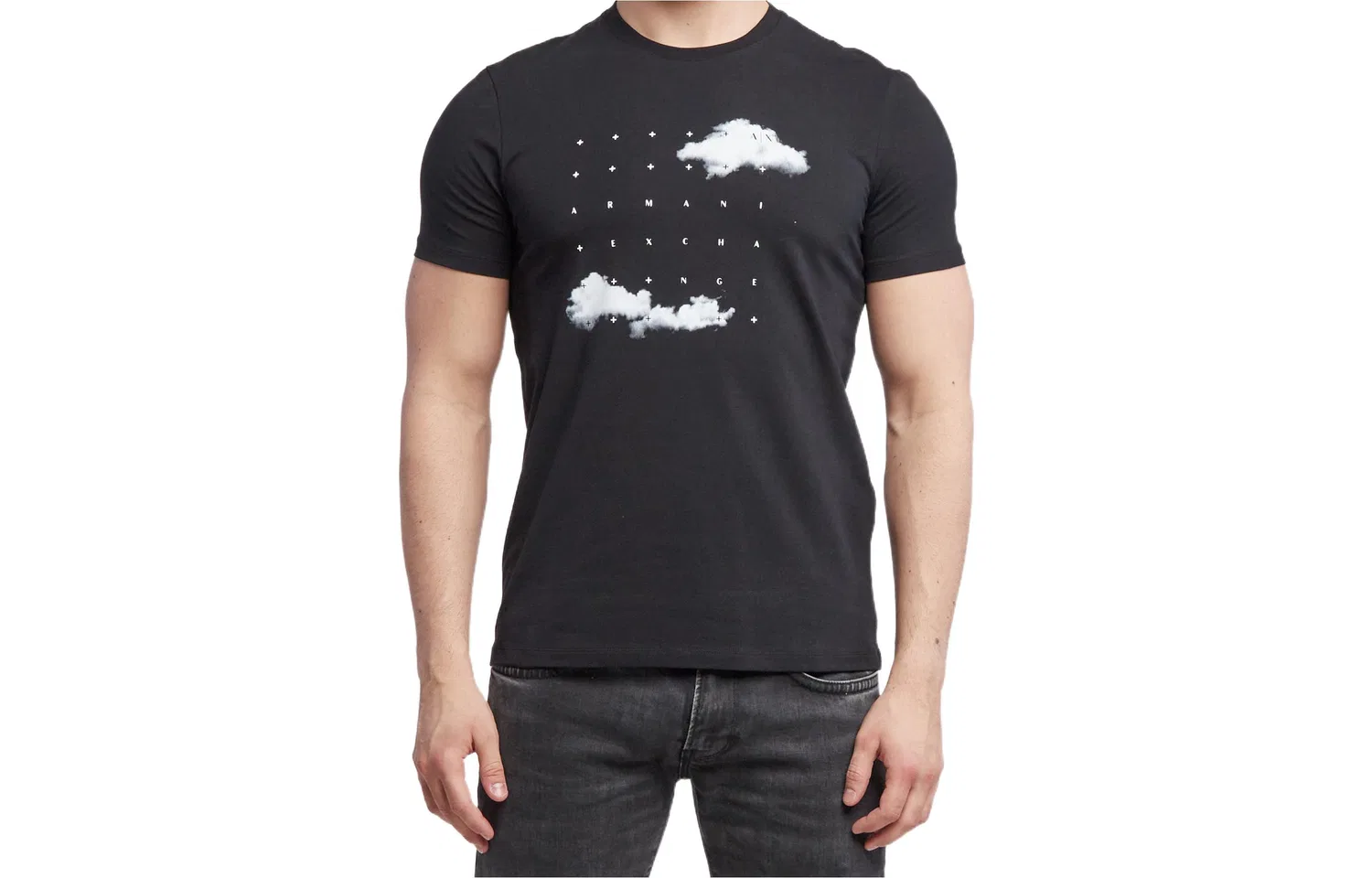 Футболка мужская black crew neck moderate EMPORIO ARMANI