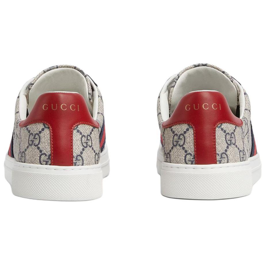 Женские низкие кроссовки для скейтбординга ACE бежевые GUCCI — фото 4
