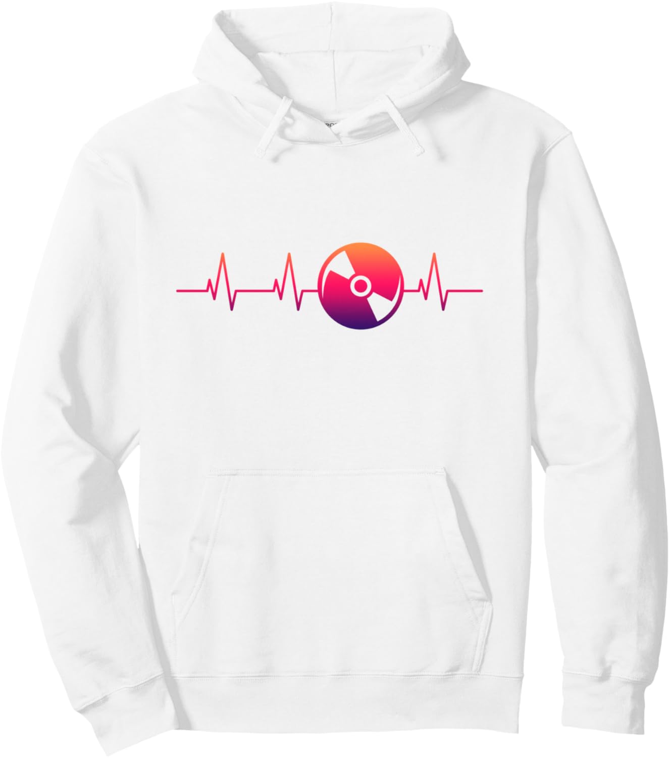 

Толстовка с надписью «Disc Jockey Heartbeat DJ Heartline» Gifts For Djs And Disc Jockeys, белый