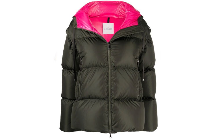 

Пуховик женский темно-зеленый армейский Moncler