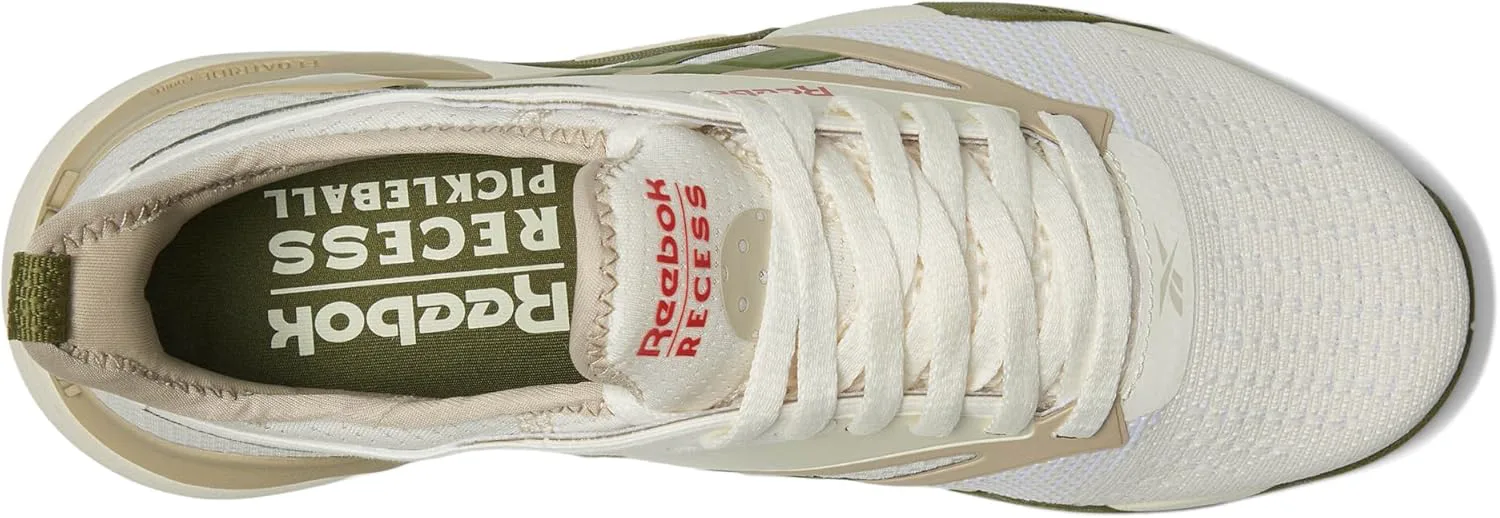 Мужские спортивные кроссовки Reebok Nano Court для пикубола, бежевый/зеленый — фото 3