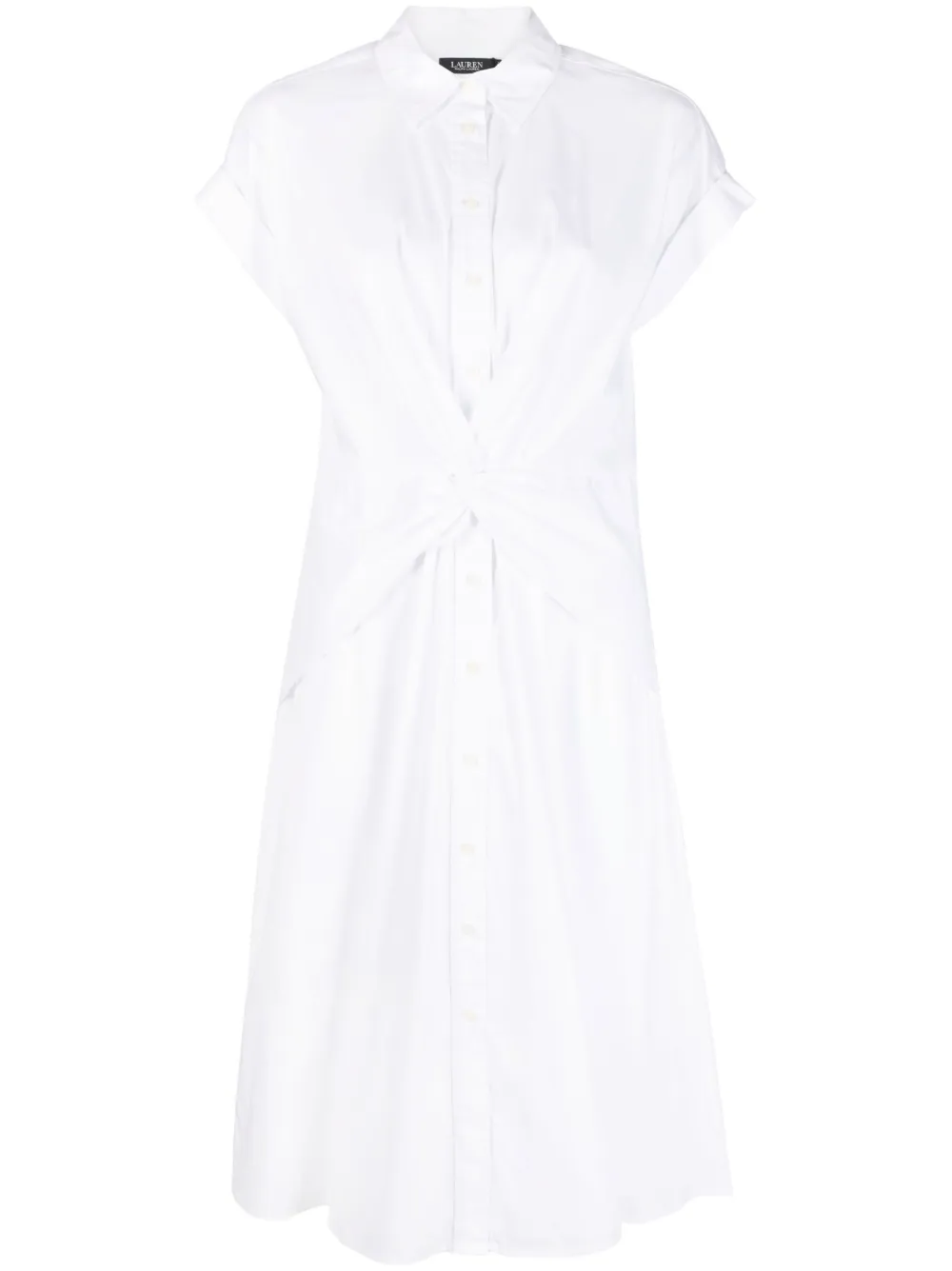 

Платье-рубашка с короткими рукавами Lauren Ralph Lauren, белый