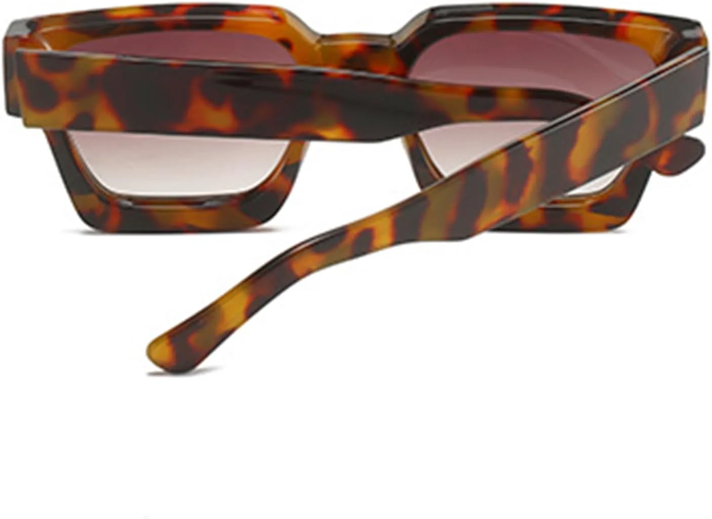 

Ретро-солнцезащитные очки в толстой квадратной оправе для женщин и мужчин, массивные прямоугольные солнцезащитные очки черного цвета Kyiduo, Leopard/Gradient Brown