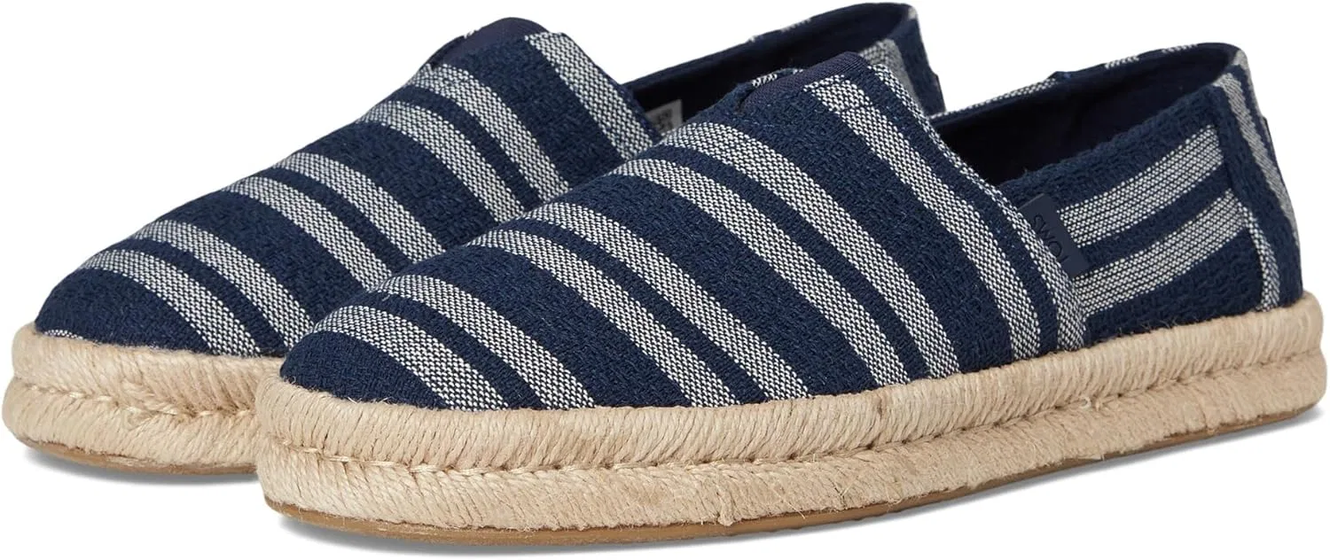 Мокасины с веревкой TOMS, Navy Beach Stripe