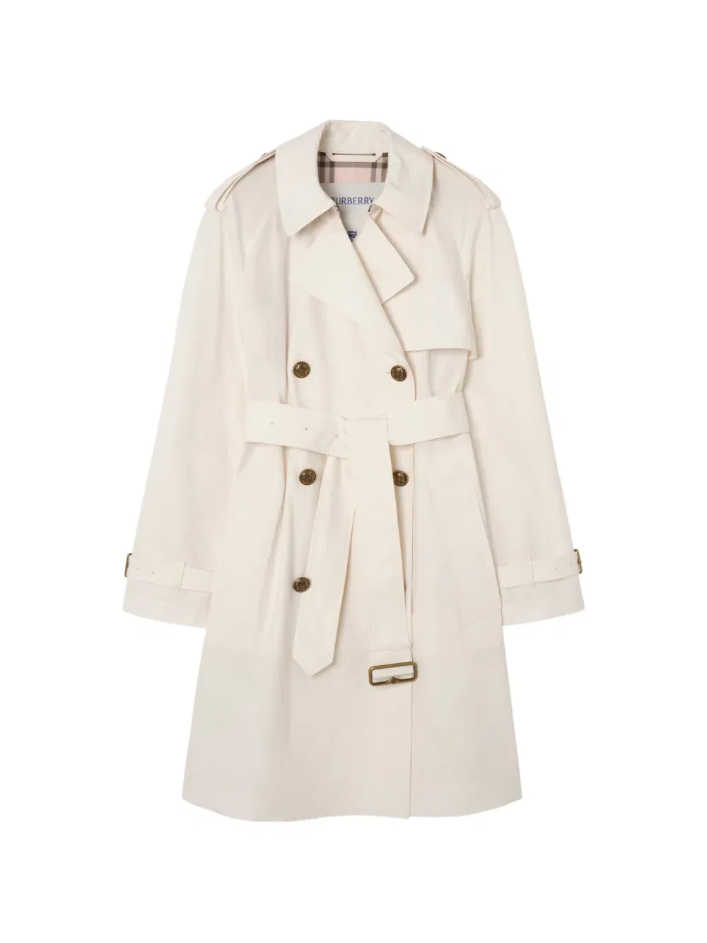 Тренч Burberry Belgravia, легкий хлопковый, средней длины, нейтральный
