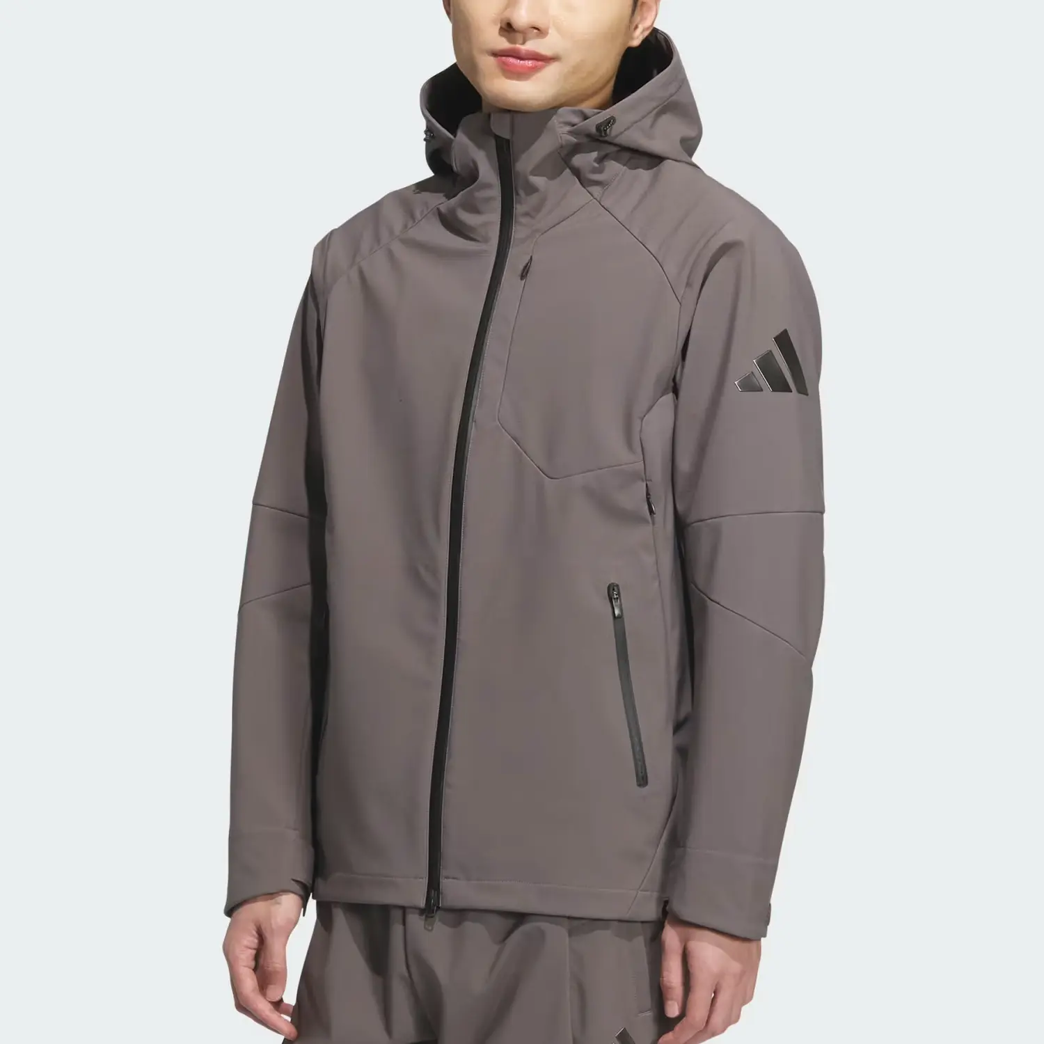 Adidas Спортивная куртка мужская графитовая, Charcoal — фото 2